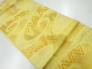 流水に抽象模様織出し名古屋帯